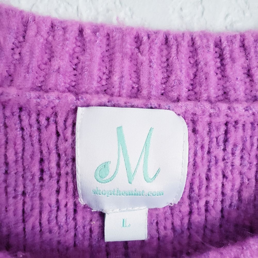 Shop The Mint Feeling Close To You Orchid Purple Textured Sweater - Picture 5 of 8